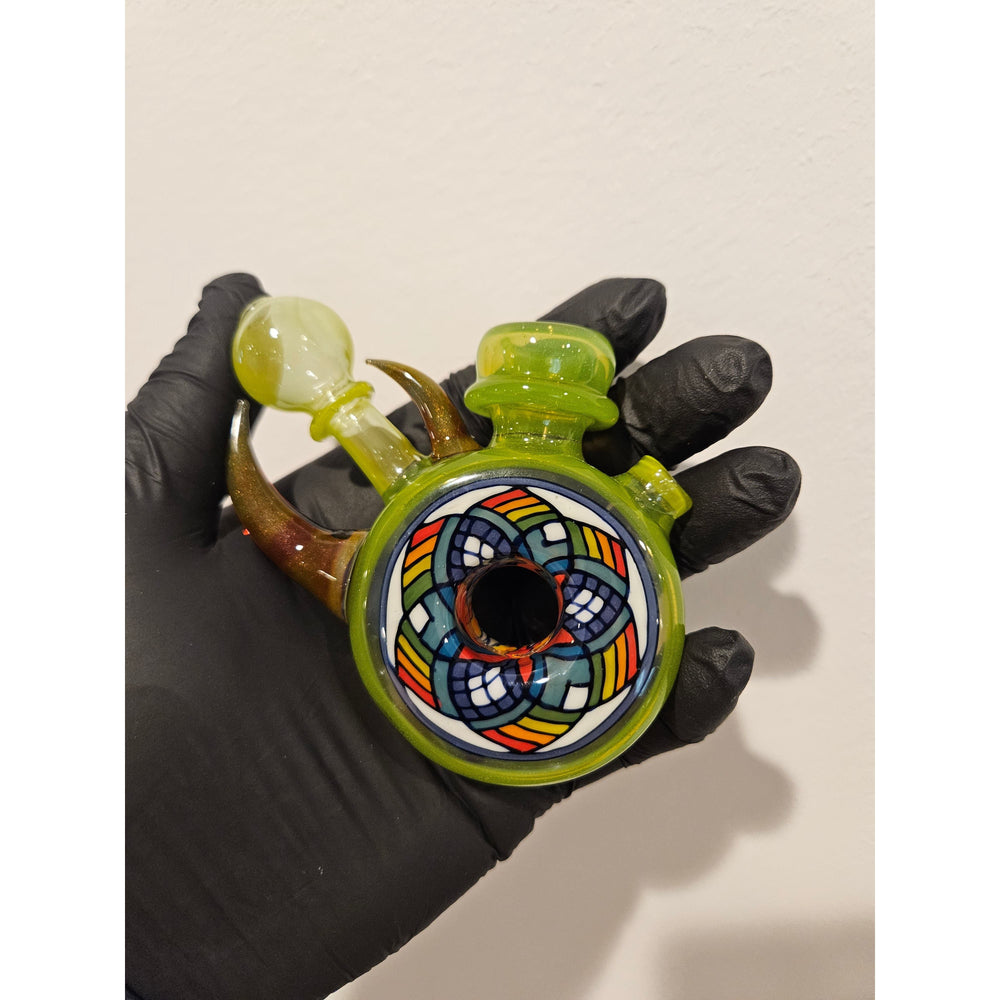 Limedrop Donut Dry Pipe By Freeekglass