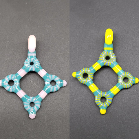Kaja Glass 4 Circle Diamond Pendants