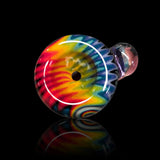 KJH Glass single hole push slide, 18mm C, top-down view