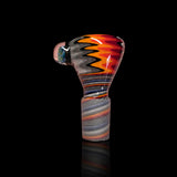KJH Glass single hole push slide, 18mm A, front view