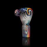 KJH Glass single hole push slide, 18mm C, front view