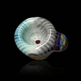 KJH Glass 4-hole slide A - 14mm, rainbow zigzag, fifth view