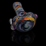 KJH Glass six-piece spoon A - navy and orange chevron, bowl detail