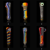 KJH Glass chillums - all six pieces, lettered A through F to match the piece options