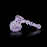 KJH Glass hammer mini push bubbler A - lavender, side view