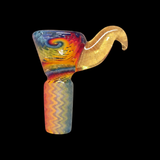 KJH Glass wig wag 4-hole slide L, front view