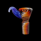 KJH Glass wig wag 4-hole slide N, angled view