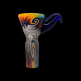 KJH Glass wig wag 4-hole slide O, front view