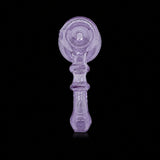 KJH Glass hammer mini push bubbler A - lavender, top-down bowl