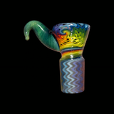 KJH Glass wig wag 4-hole slide B, angled view