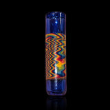 KJH Glass joint tip C - blue with rainbow zigzag