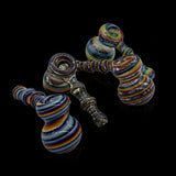 KJH Glass linework mini hammer bubblers - group, angled