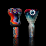 KJH Glass push slides with worked joints - the two 14mm pieces
