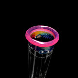 KJH Glass straight tube - pink wig wag mouthpiece
